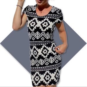 Geometric T-shirt Dress